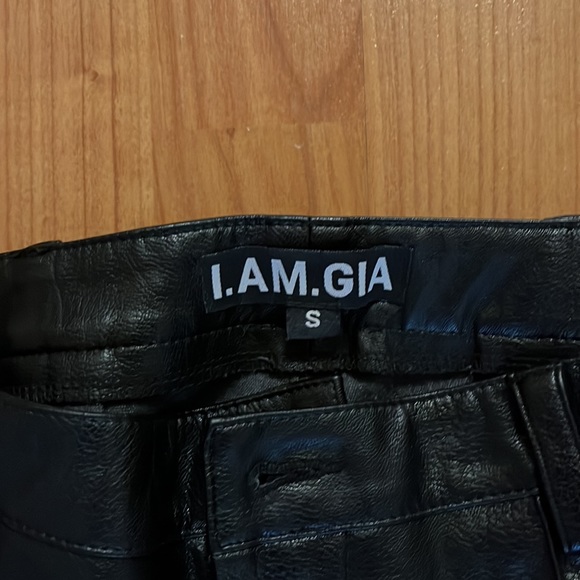 I AM GIA vegan leather pants size S - Picture 4 of 7